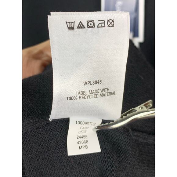 Club Room Black Quarter Zip Merino Wool Blend Sweater Size L NWT - Picture 6 of 7